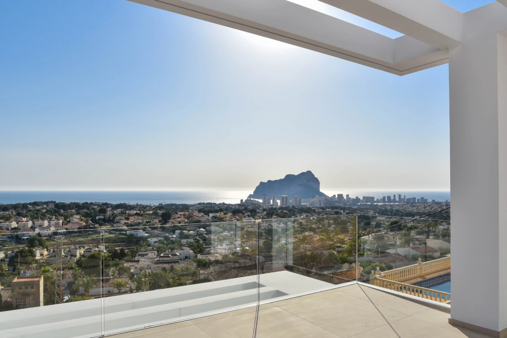 Panoramautsikt over havet Calpe til Moraira