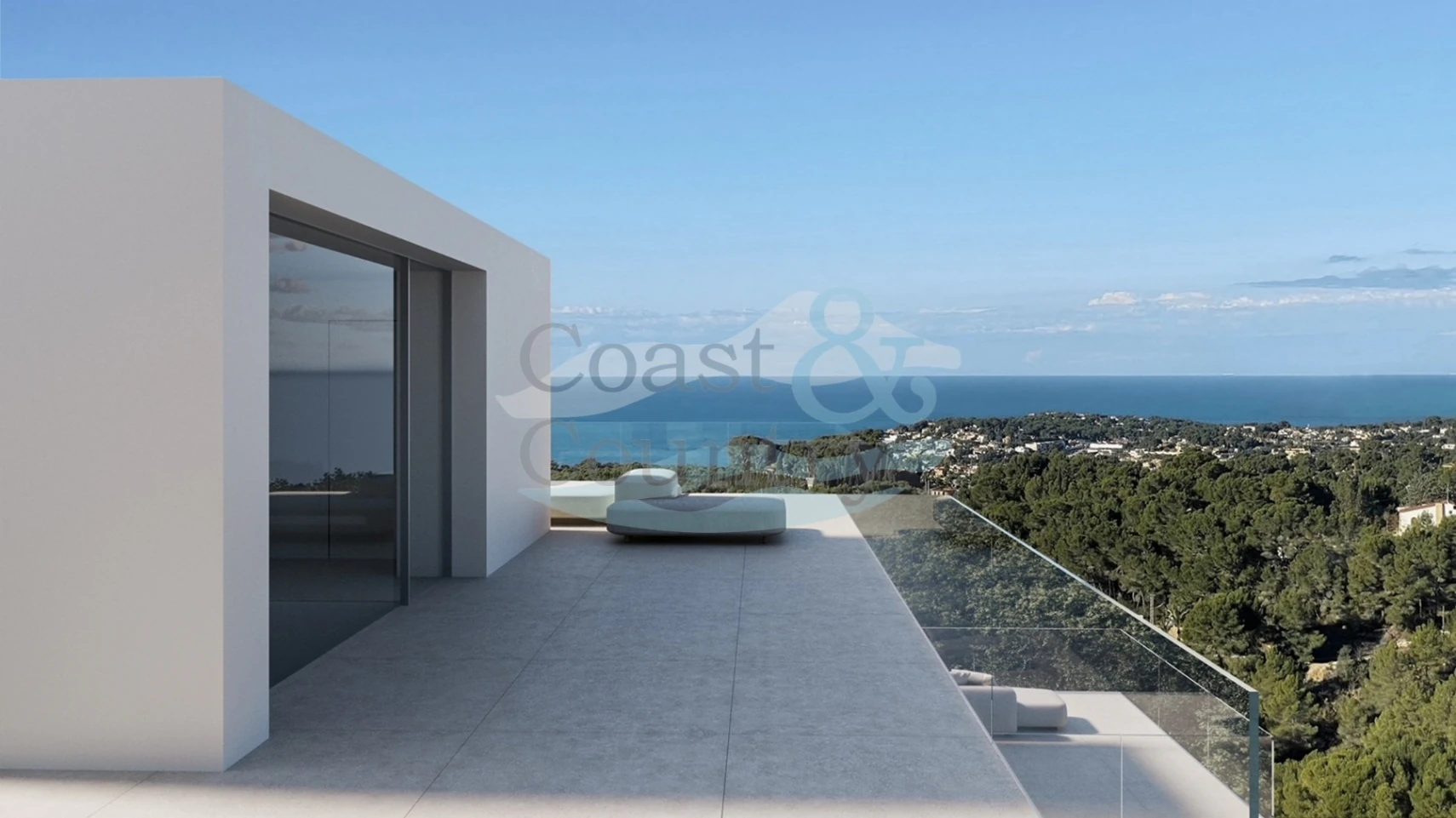 CC1194 - Villa de diseño moderno con vistas panorámicas al mar en Benissa