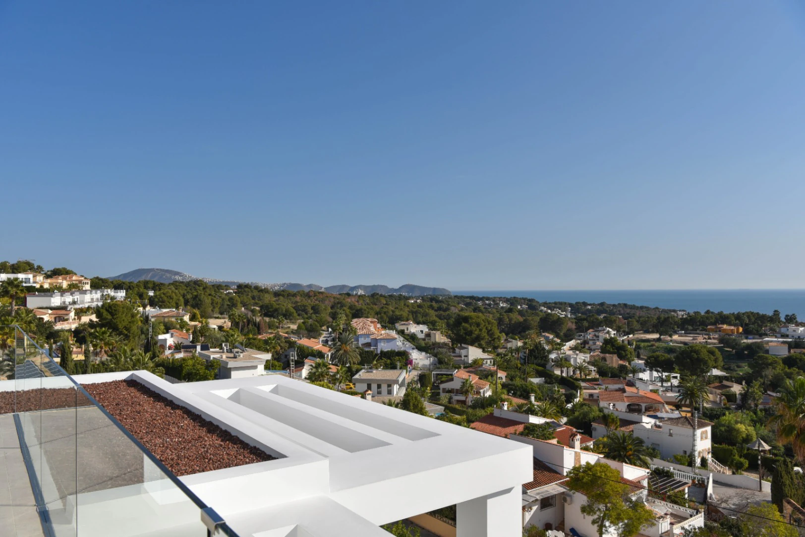 Panoramautsikt over havet Calpe til Moraira