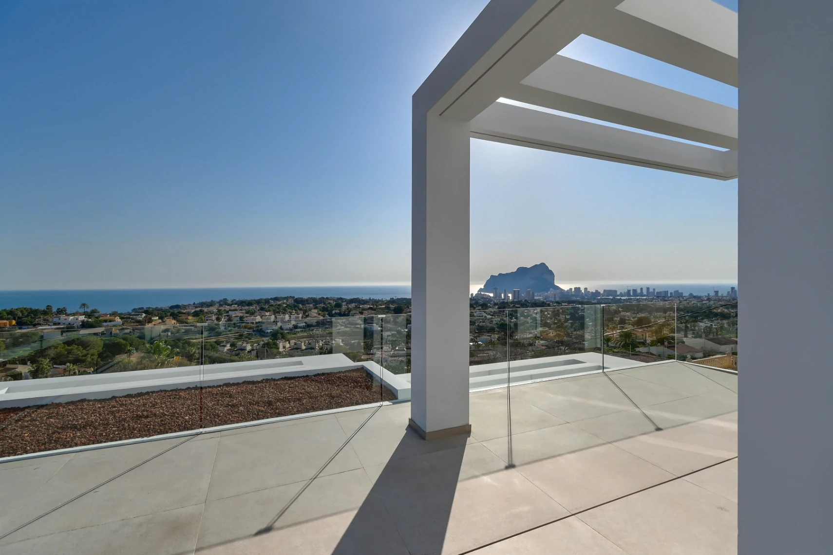 Panoramautsikt over havet Calpe til Moraira
