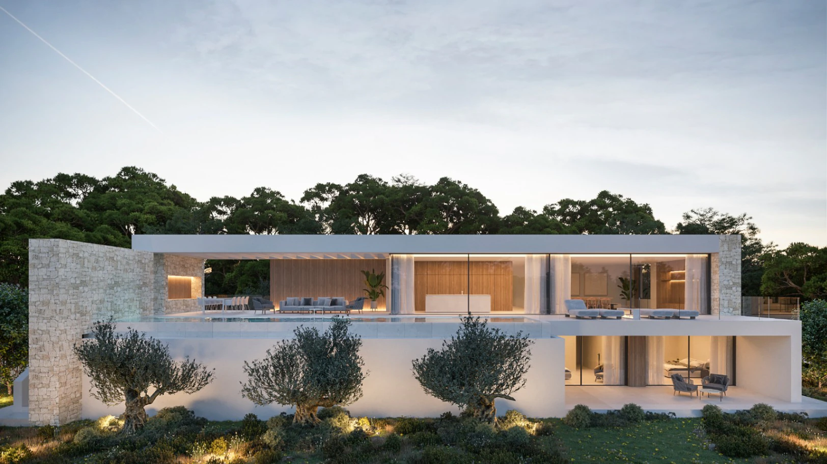 CC1239 - Lyxig Minimalism: Modern Villa med Pool och Hiss