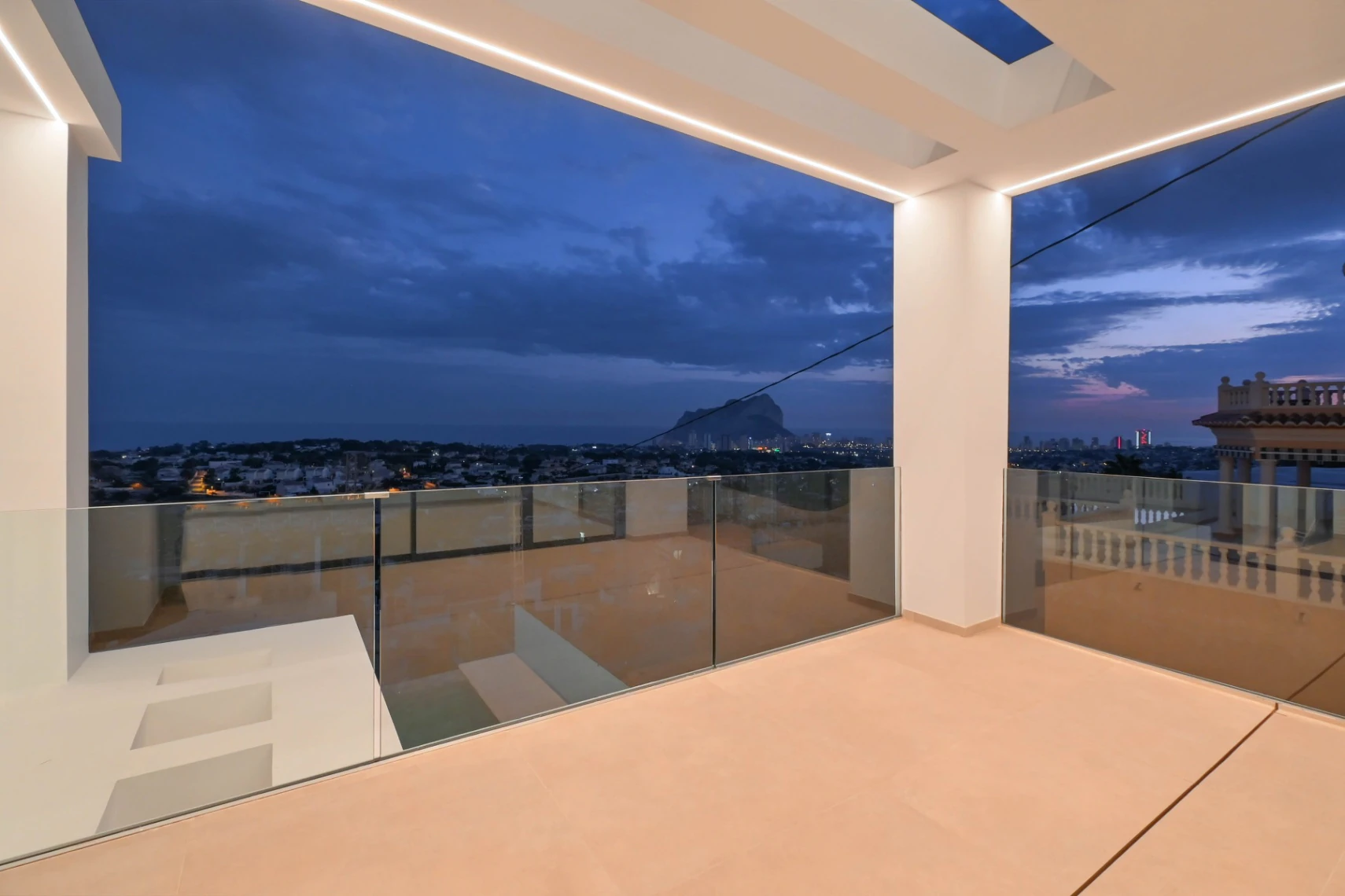Panoramautsikt over havet Calpe til Moraira