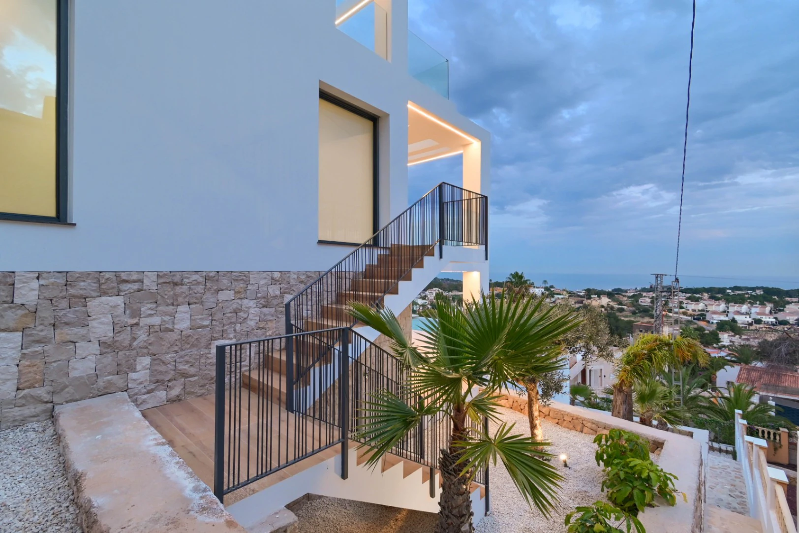 Panoramautsikt over havet Calpe til Moraira