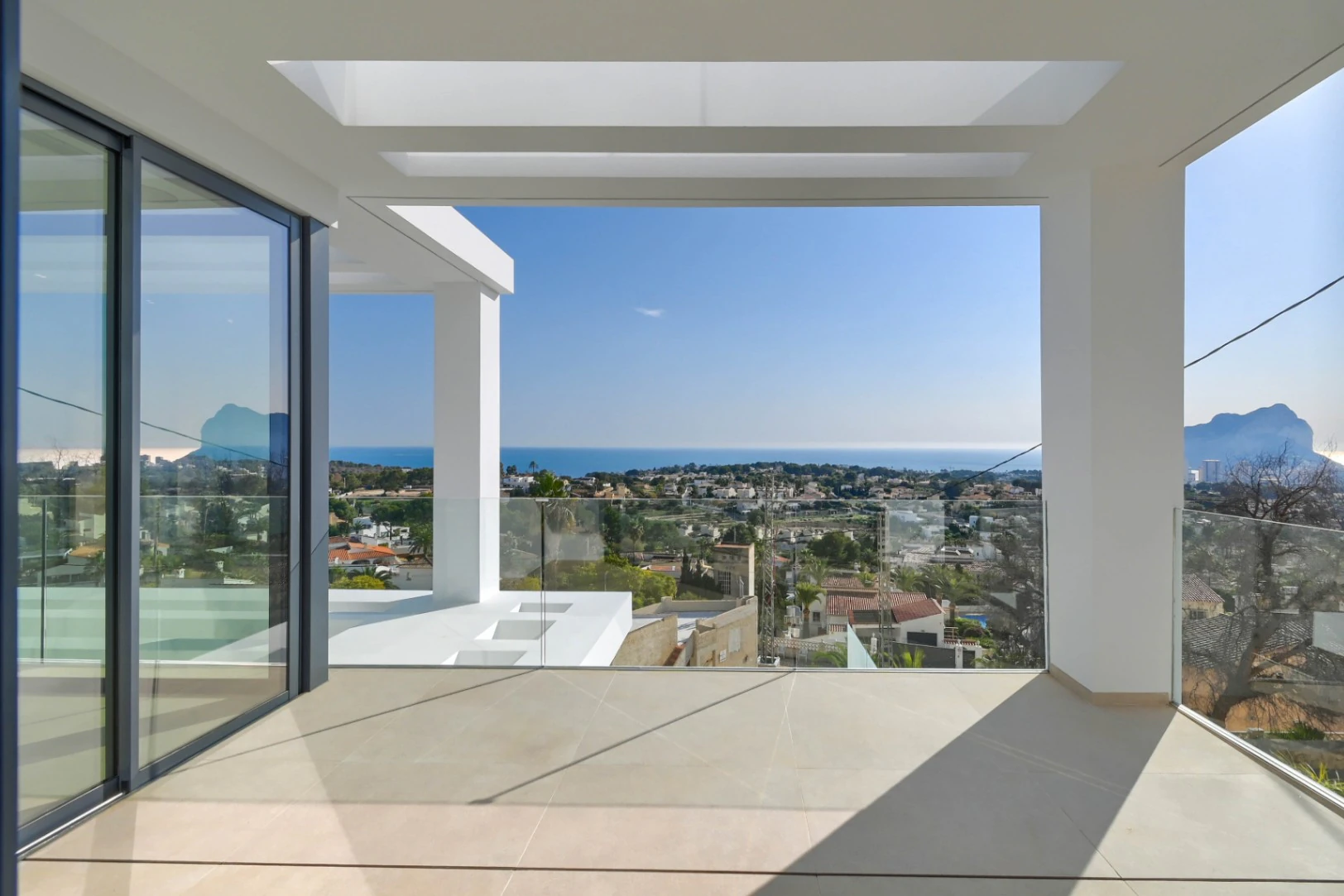 Panoramautsikt over havet Calpe til Moraira