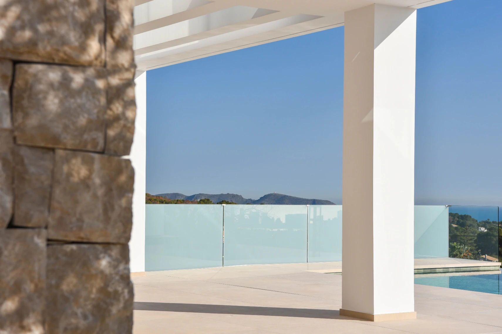 Panoramautsikt over havet Calpe til Moraira
