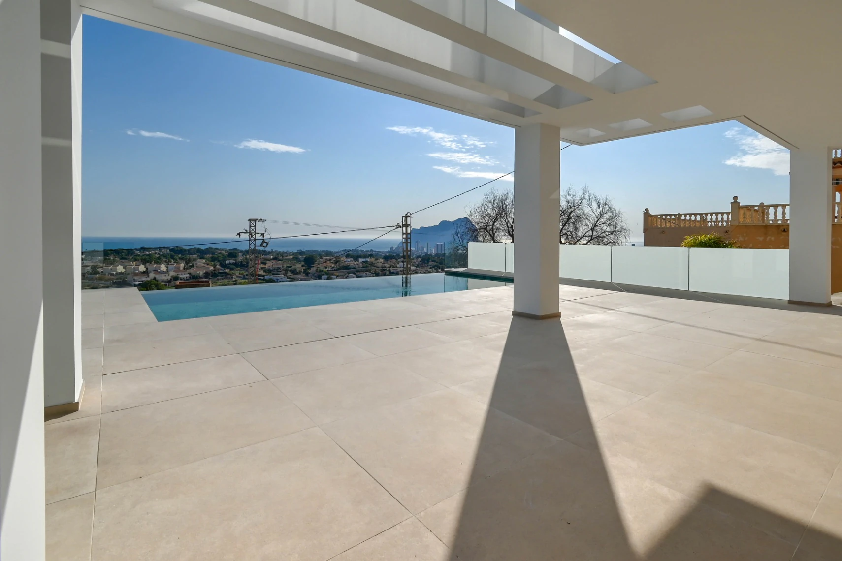 Panoramautsikt over havet Calpe til Moraira