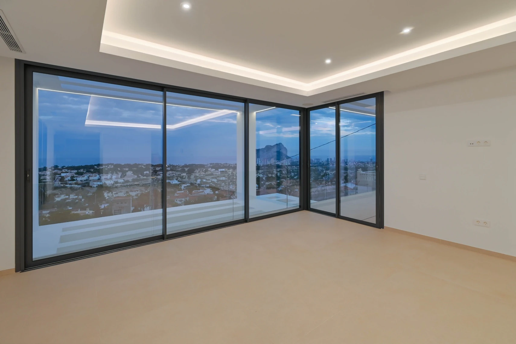 Panoramautsikt over havet Calpe til Moraira