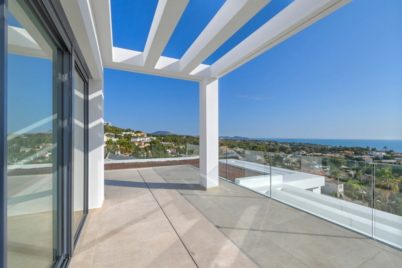 Panoramautsikt over havet Calpe til Moraira