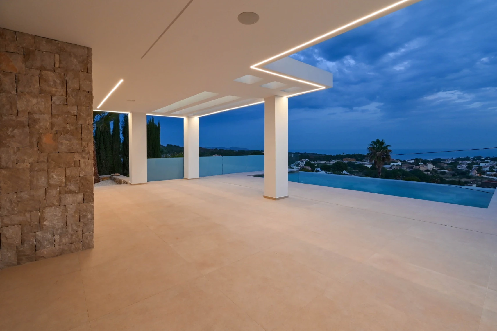 Panoramautsikt over havet Calpe til Moraira