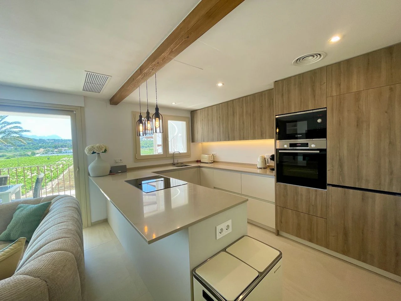 Luxury duplex Penthouse fully renovated in Club Moraira with private pool and sea views.